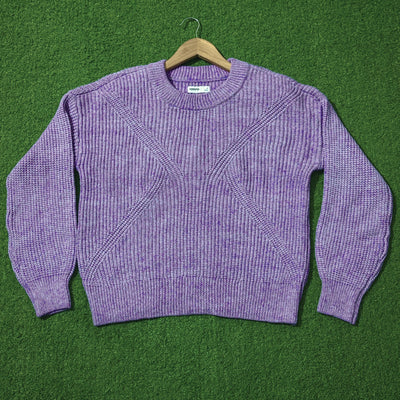 Lavender Textured Knit Sweater