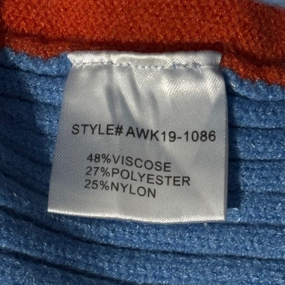 Tea Lane sweater fabric label