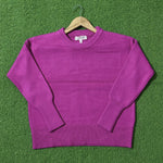 Purple crew-neck knitted sweater by Philosophy