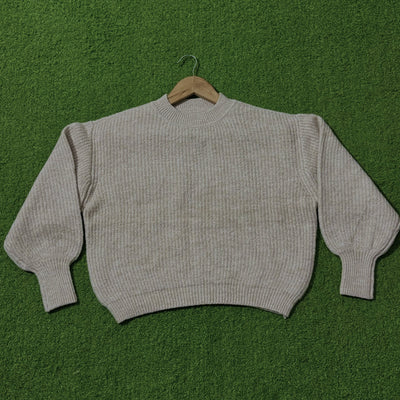 Beige high-neck knitted sweater by ASOS