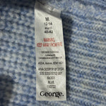 Blue V-neck ribbed knit sweater by George