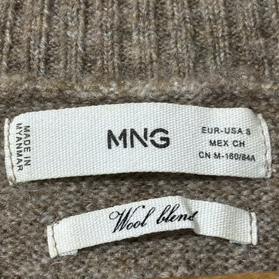 MNG taupe brown sweater size M label - alternate view