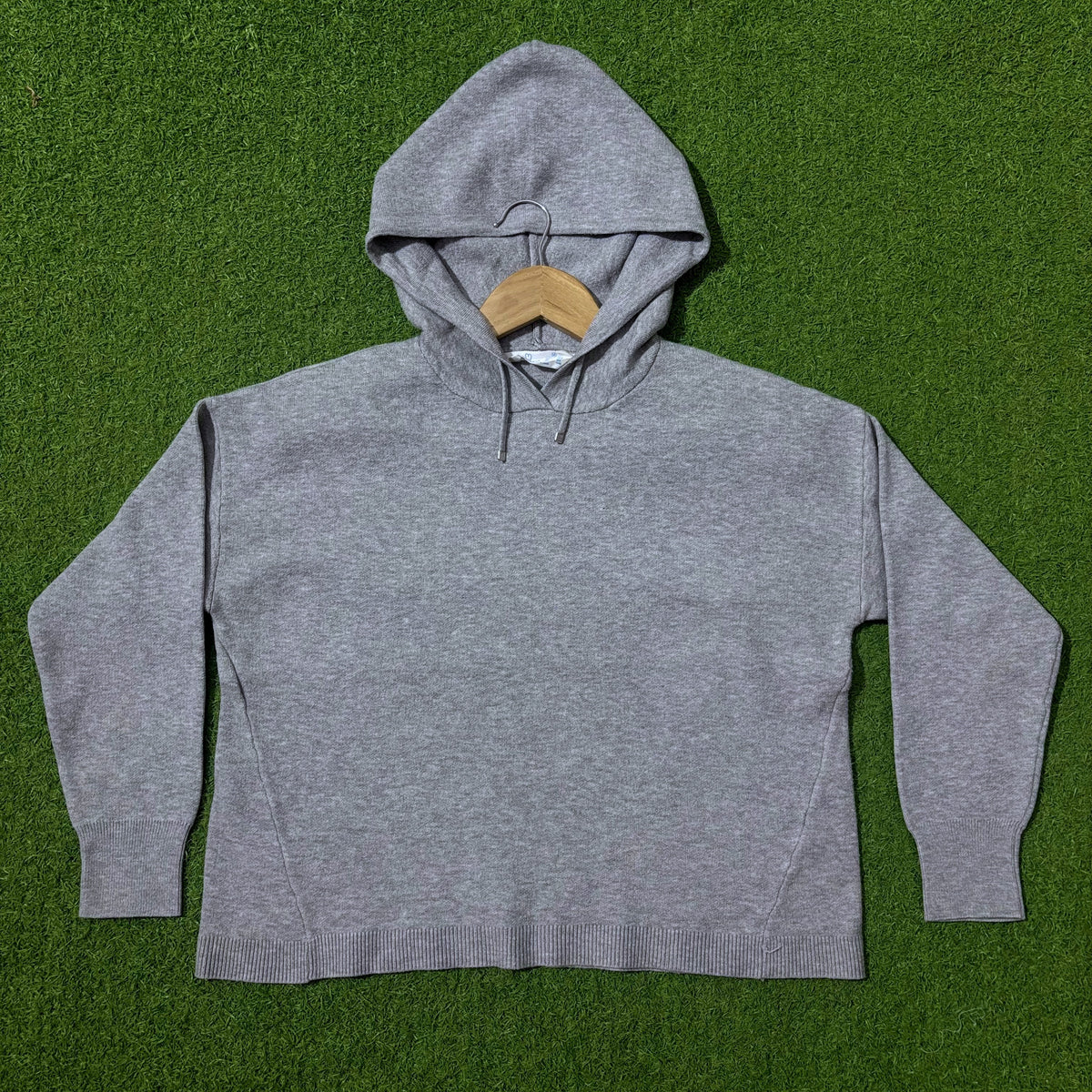 Grey drop-shoulder hoodie by Primark