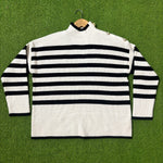 Cream and black striped drop-shoulder sweater by Primark