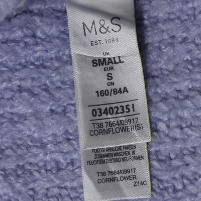 M&S cornflower blue sweater size S label - alternate view