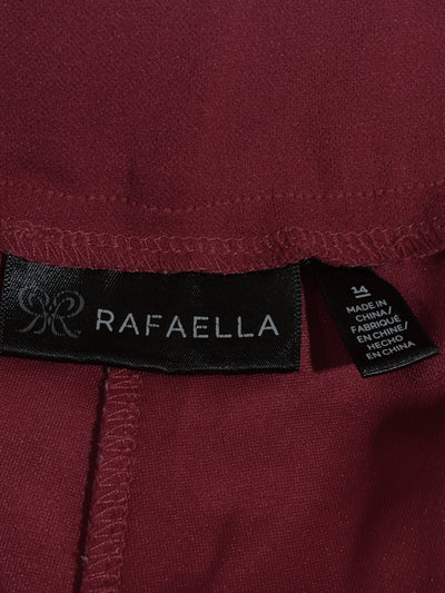 Burgundy High-Rise Straight-Leg Trousers - alternate view