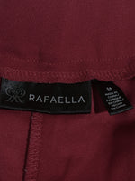 Burgundy High-Rise Straight-Leg Trousers