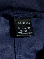 SHEIN size XS, EU 34 and US 2 label inside trousers