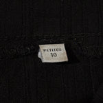Petites 10 size label inside black pants