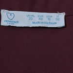Primark label showing UK/IRL 20 EUR 48 USA 16 IT 52