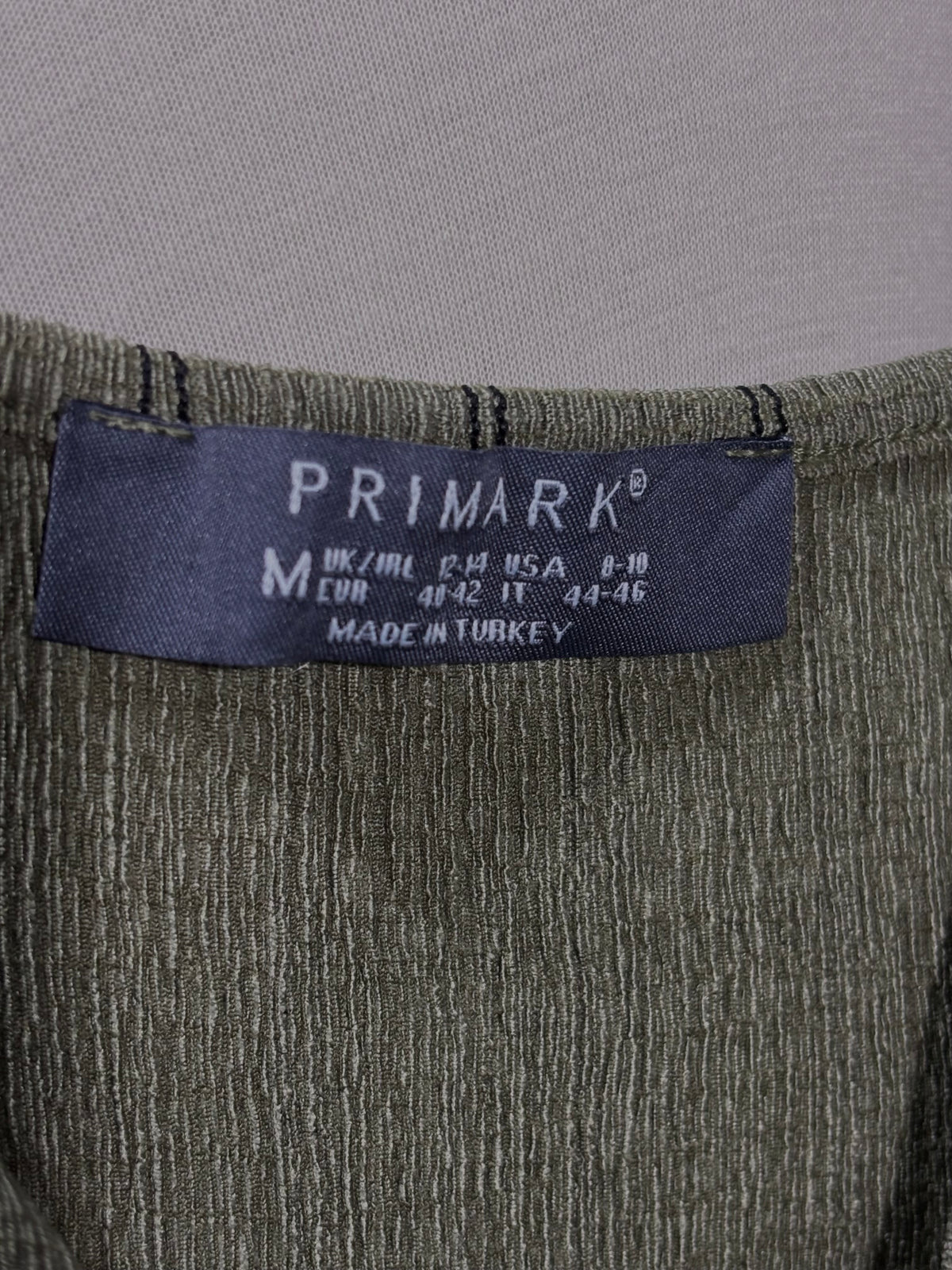 Primark size M dress label