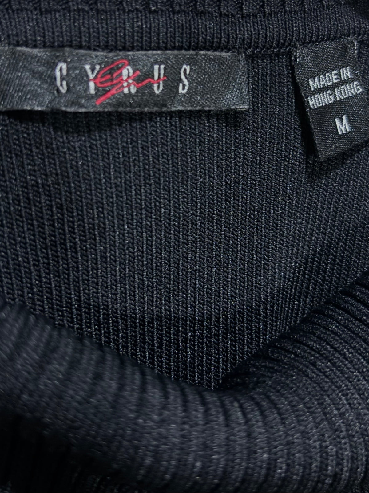 Cyrus brand and size M label