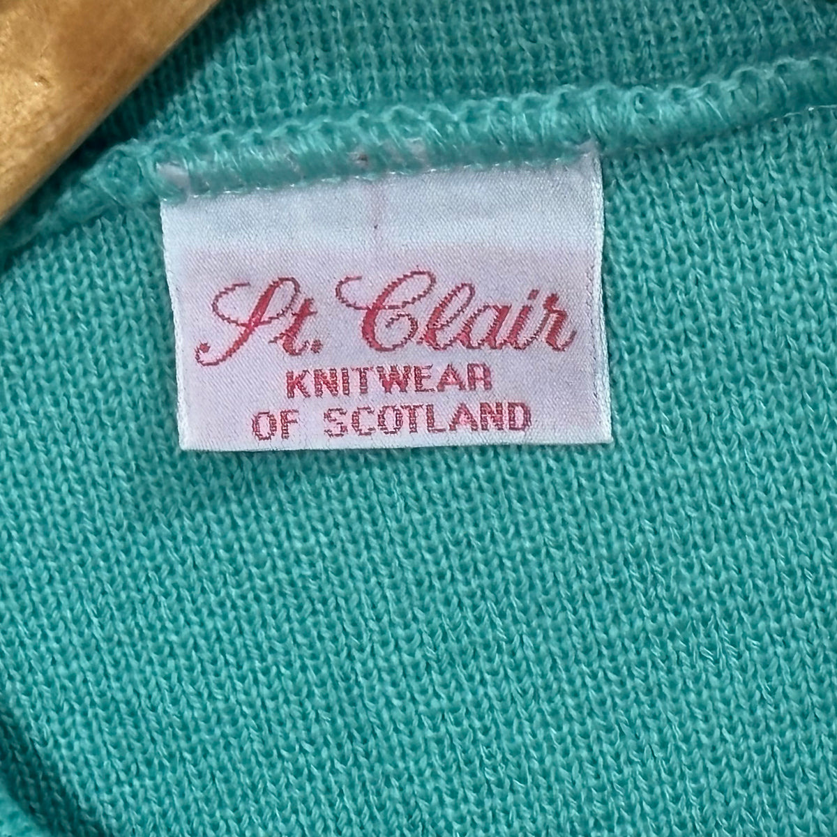 St. Clair Knitwear of Scotland brand label
