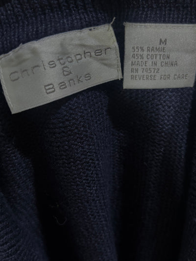 Christopher & Banks size M label with 55% ramie and 45% cotton composition - alternate view