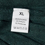 Skirt label showing XL and fabric composition