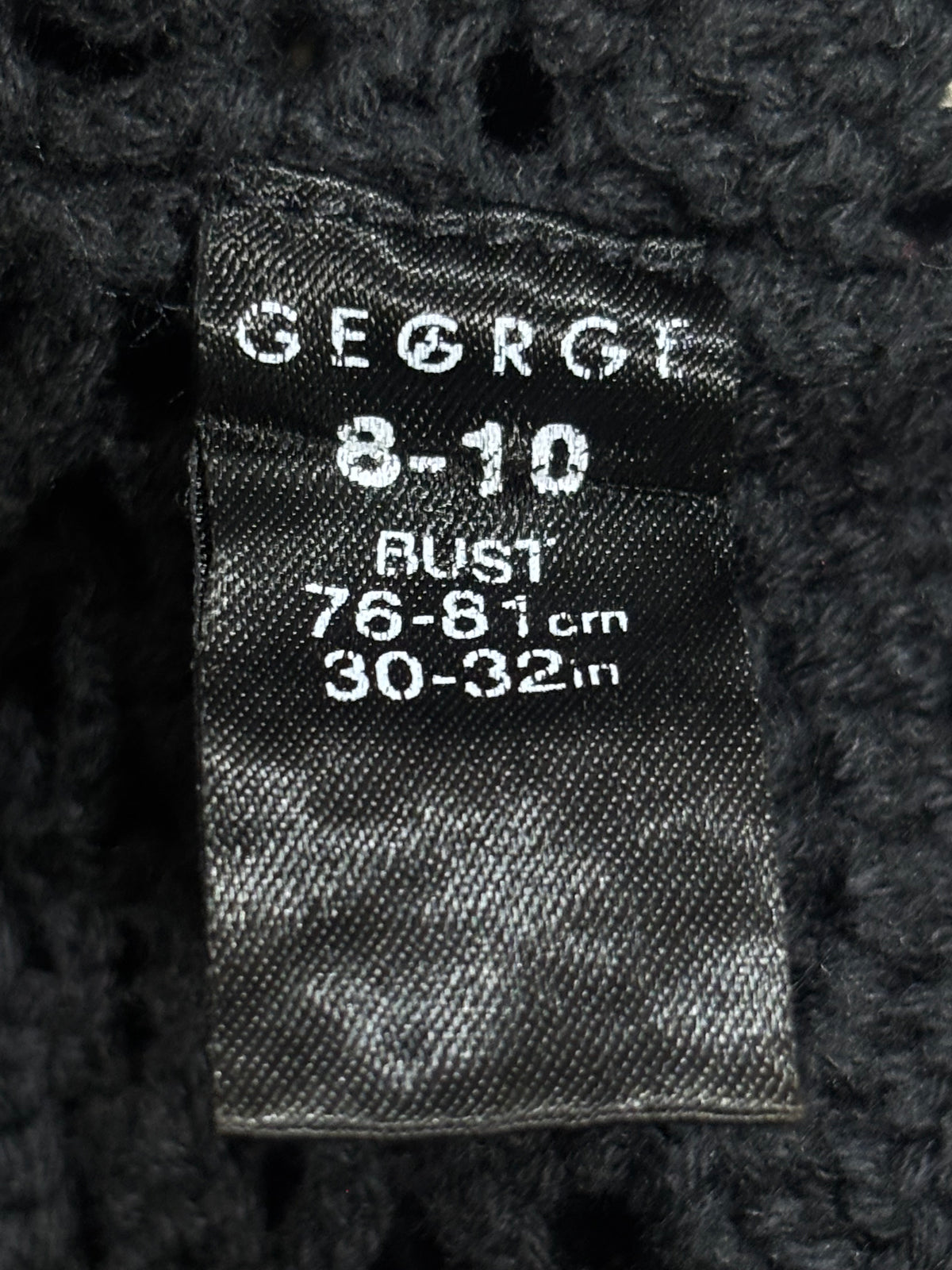 George label showing size 8-10