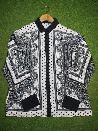 Printed Button-Down Shirt western preloved