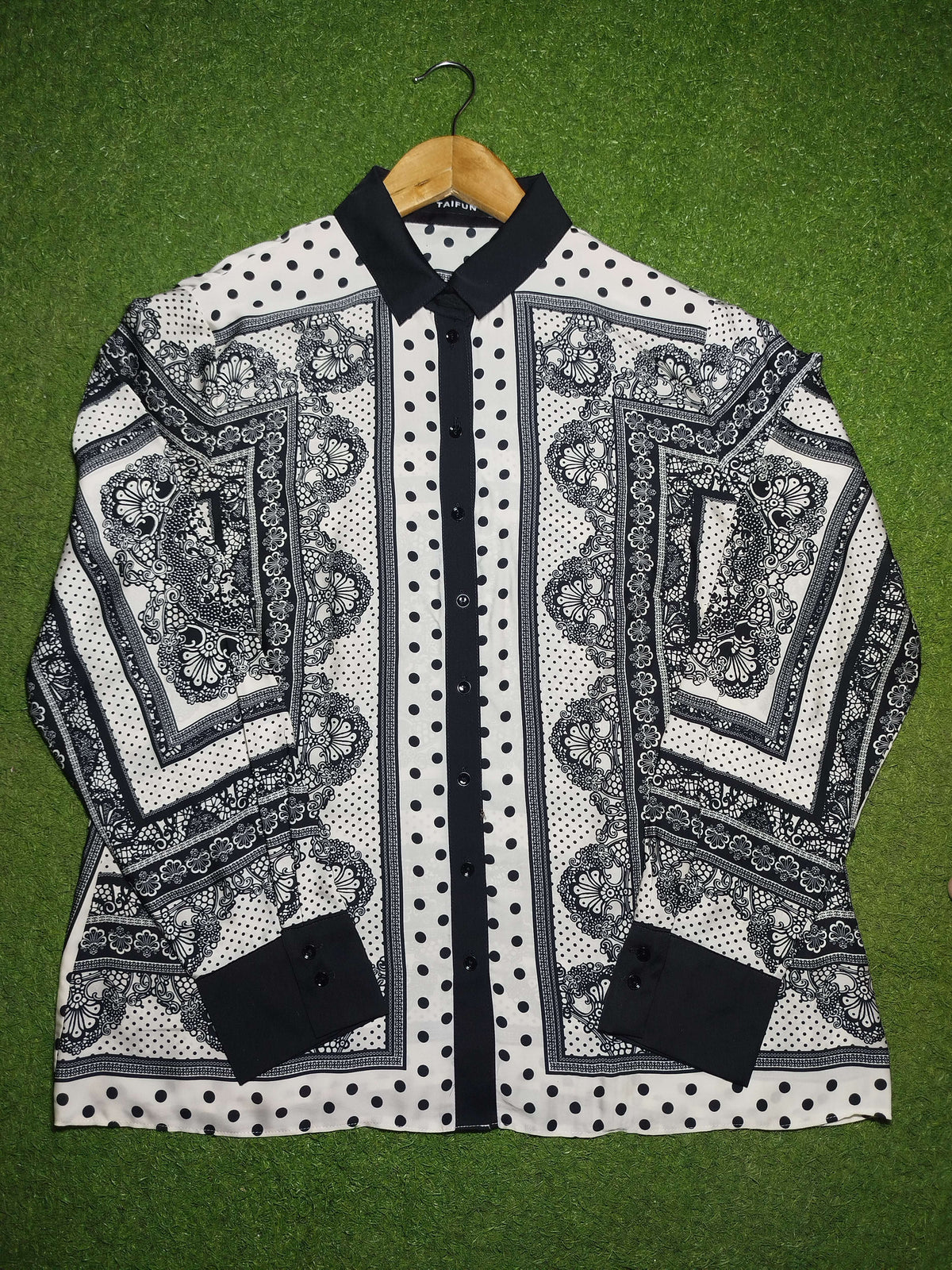 Printed Button-Down Shirt western preloved