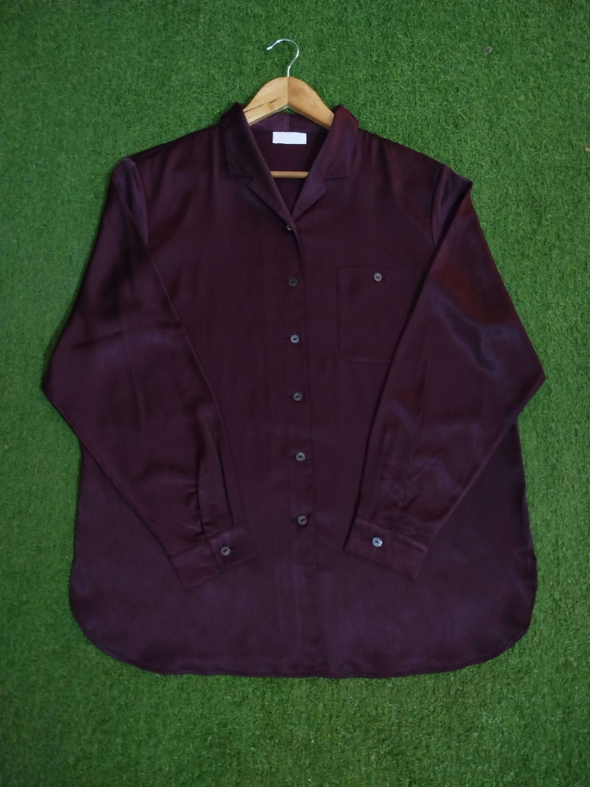 Button Down plan shirt western preloved