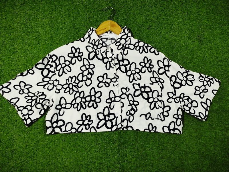 Half Sleeve Crop Top