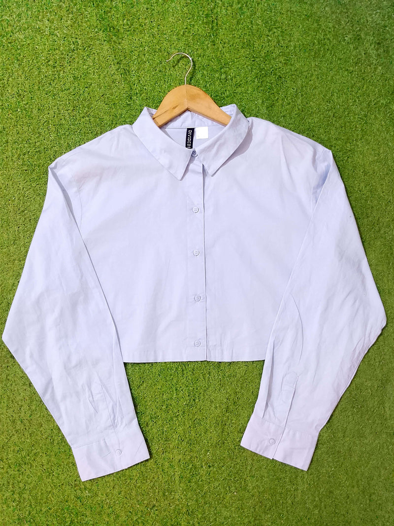 DIVIDED Solid Pastel Crop Top western preloved