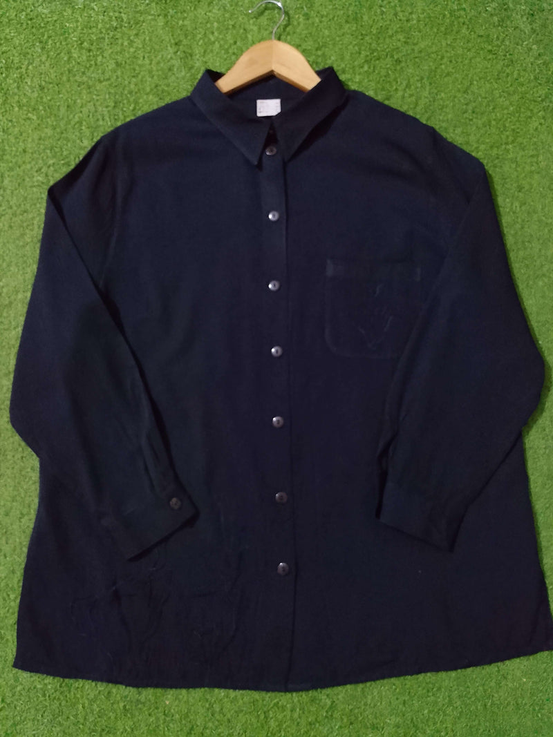 Classic Button-Down Shirt with Front Pocket western preloved