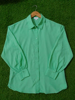 Textured Oversized Button-Down Shirts western preloved