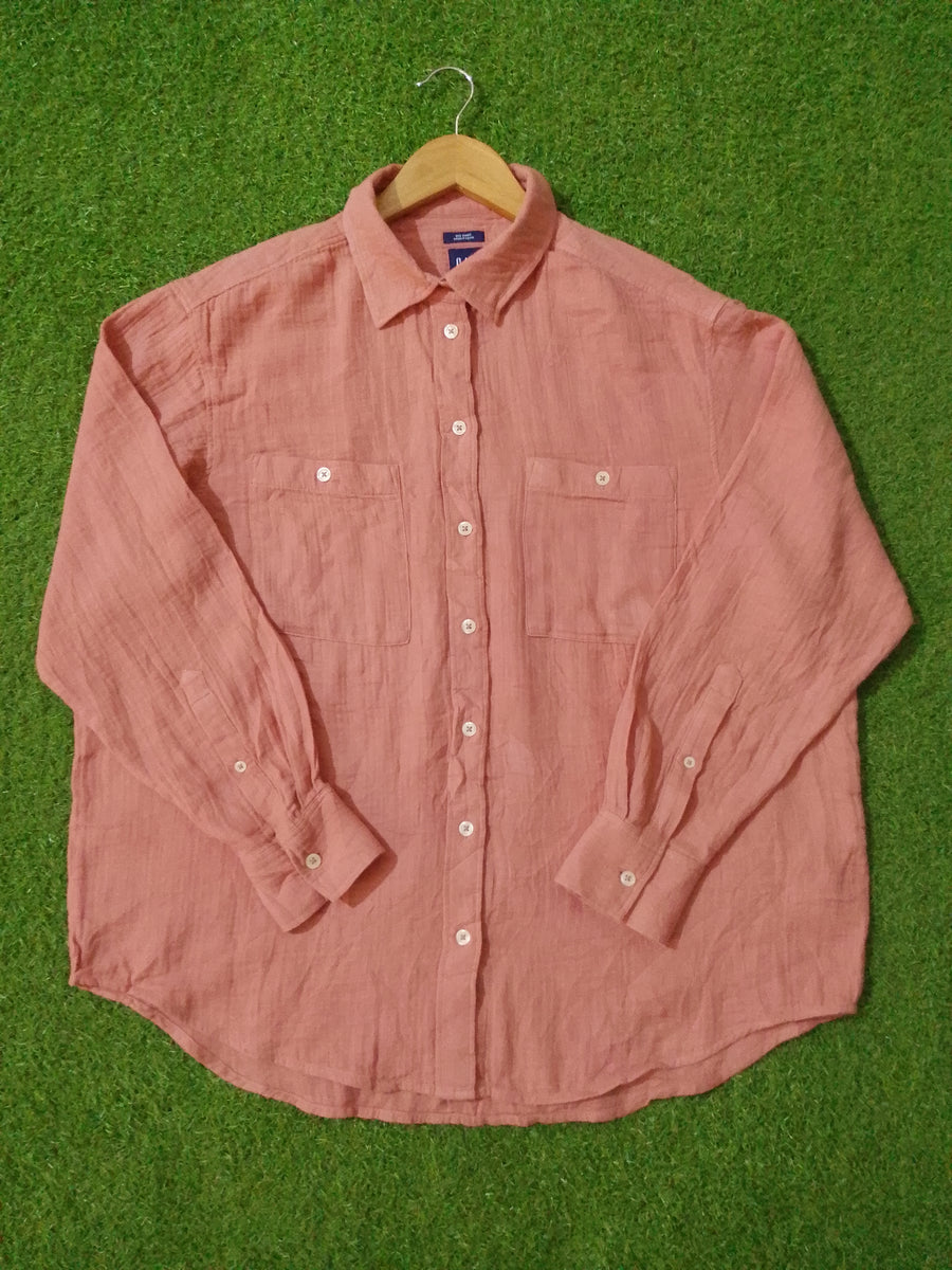 Cotton Gauze Oversized Button-Down Shirt
