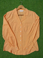 Cotton Long Sleeve Open Collar Shirt