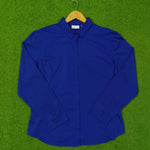Royal Blue Cotton Full Sleeve Formal Shirt western preloved