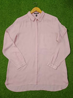 Blush Pink Chiffon Shirt – Full Sleeves western preloved