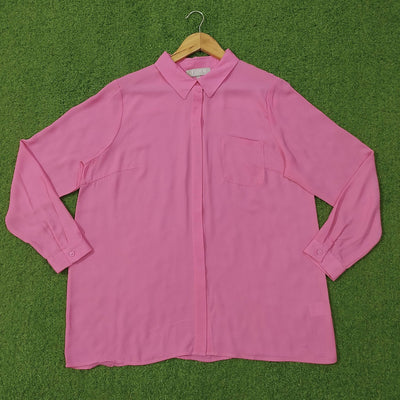 Collar Button-Down Chest Pocket Concealed Placket Full Sleeve Shirt western preloved