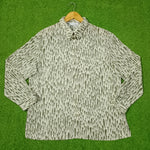 Beige Green Abstract Print Full Sleeve Shirt