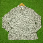 Beige Green Abstract Print Full Sleeve Shirt