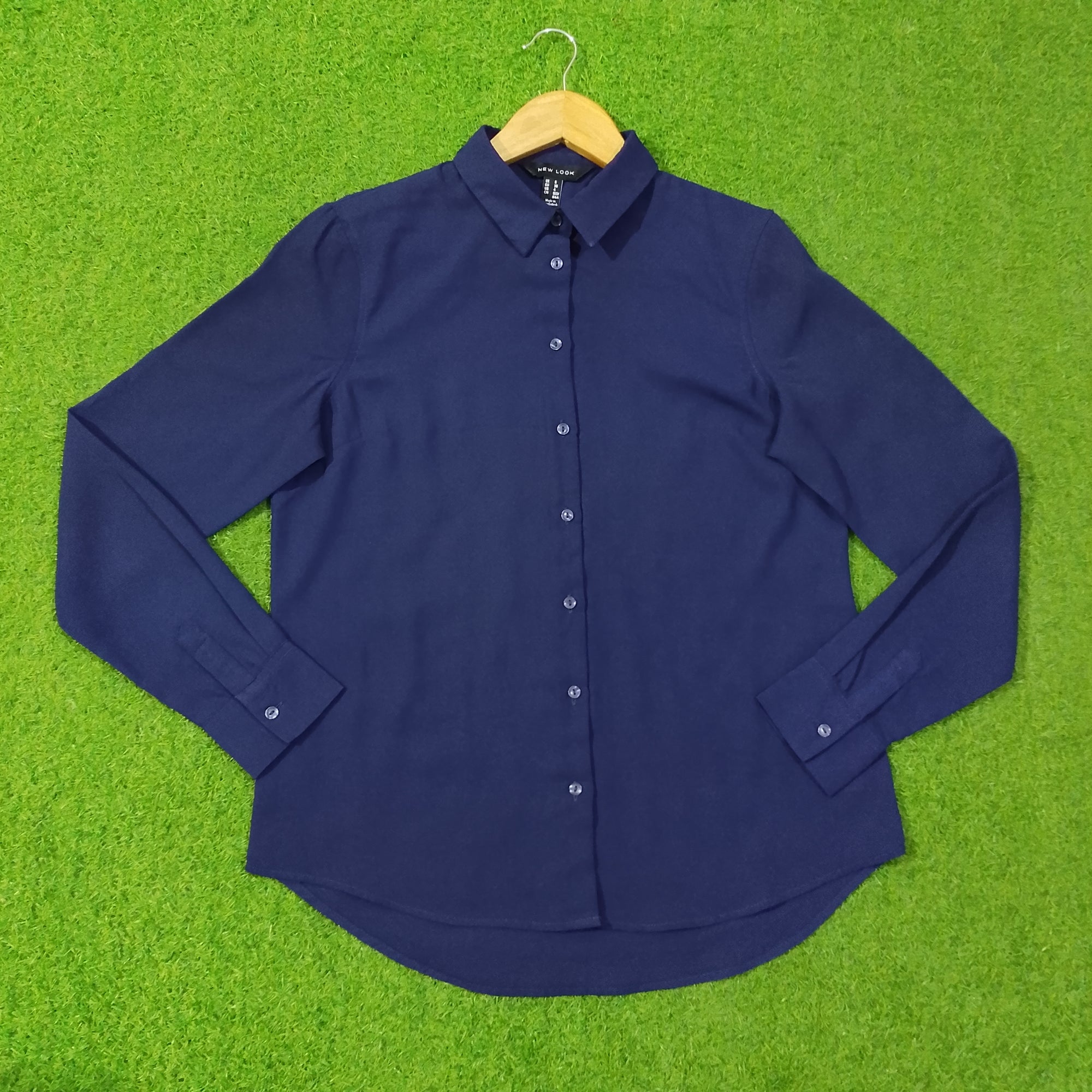 Navy Blue Full Sleeve Button-Down Shirt