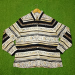 Black White Geometric Circle Print Full Sleeve Shirt