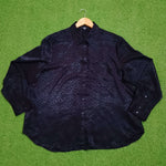 Black Tonal Leopard Print Full Sleeve Shirt western preloved
