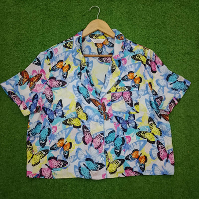 Multicolor Butterfly Print Short Co-ord Set – Size M western preloved - alternate view