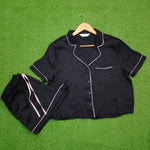 Black Pink Piping Short Co-ord Set – Size M