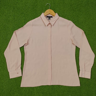 Solid Concealed Placket Classic Collar Button Cuff Full Sleeve Shirt western preloved