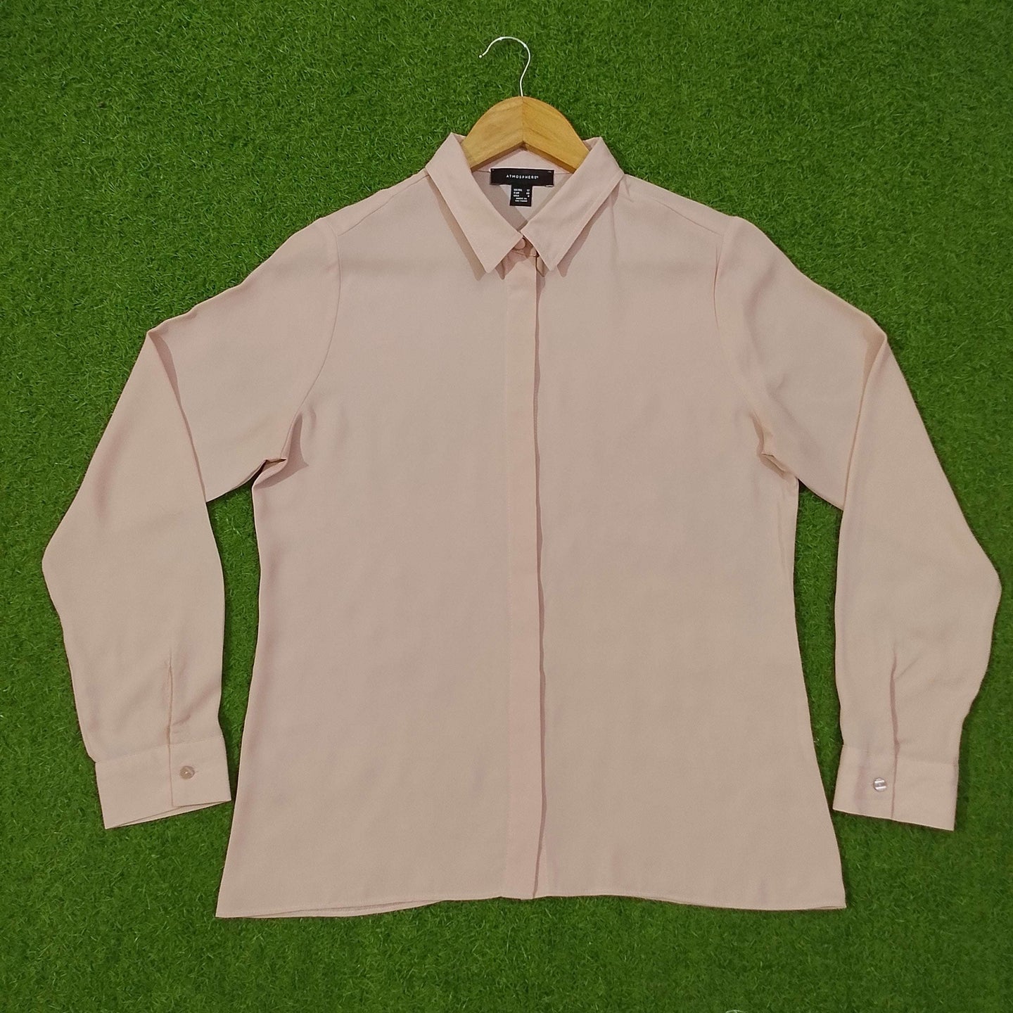 Solid Concealed Placket Classic Collar Button Cuff Full Sleeve Shirt western preloved