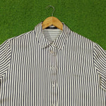 Oversized Stripe Classic Collar Button-Down Full Sleeve Shirt