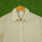 Pista Green Solid Full Sleeve Shirt - Embroidered Collar Detail