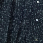Navy Blue Micro Dot Print Fabric Close-up
