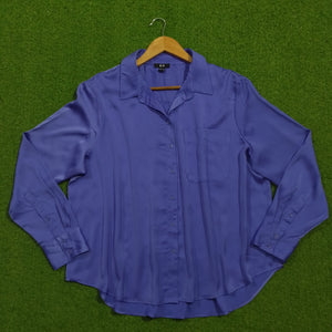 Periwinkle Blue Oversized Long Sleeve Shirt