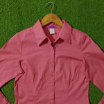Pink Full Sleeve Button-Down Shirt - Detail View