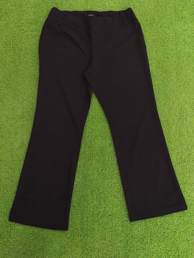 Soho black straight-leg trousers size L