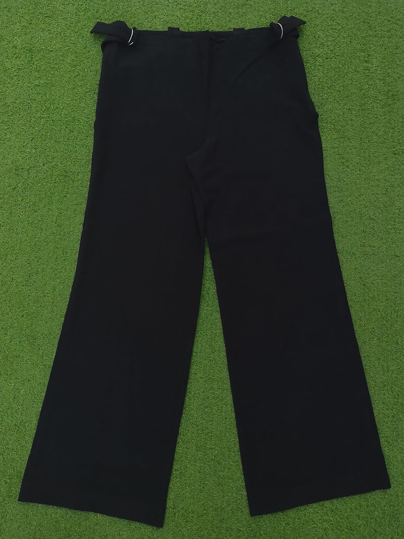 By Motherhood black wide leg trousers front view