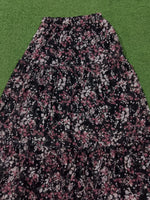 Floral Print Chiffon Maxi Skirt