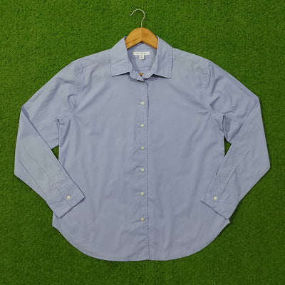 Blue button-down cotton shirt by Free Assembly